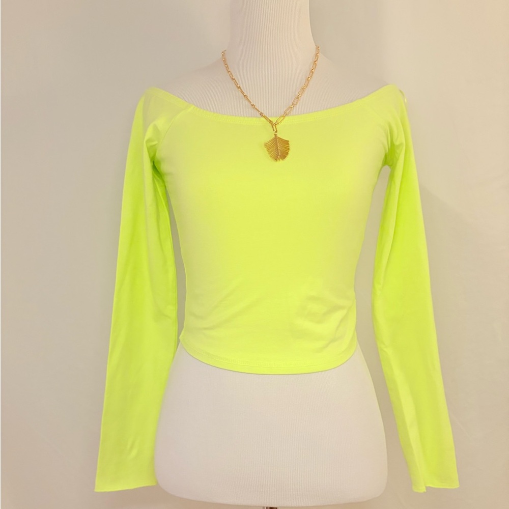 BDG Neon Yellow Long Sleeve Fitted